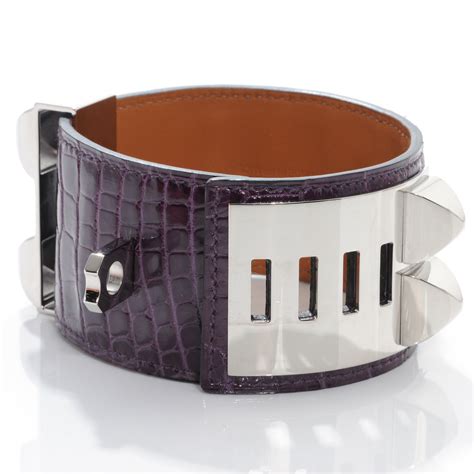 hermes collier de chien alligator|Collier de Chien bracelet .